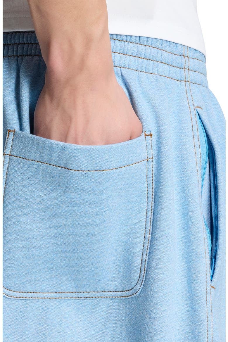 Trefoil Essentials Fleece Sweatpants, Alternate, color, LIGHT BLUE MEL