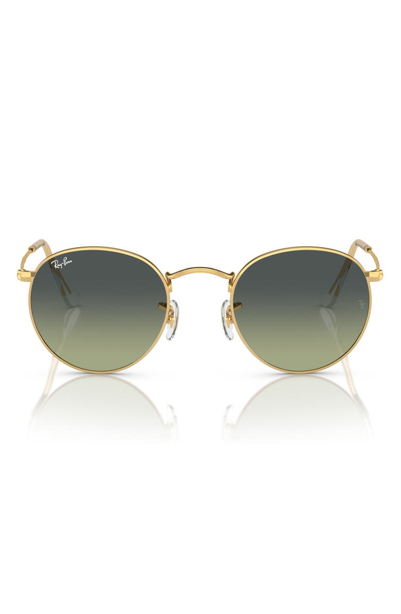 Ray-Ban Icons 50mm Round Metal Sunglasses, Main, color, Green