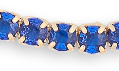 Meshmerise Cubic Zirconia Chain Bracelet In Yellow/blue