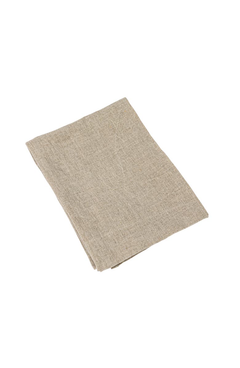 Storied Home Oversized Stonewashed Linen Decorative Tea Towel for Dining and Kitchen, Main, color, Natural