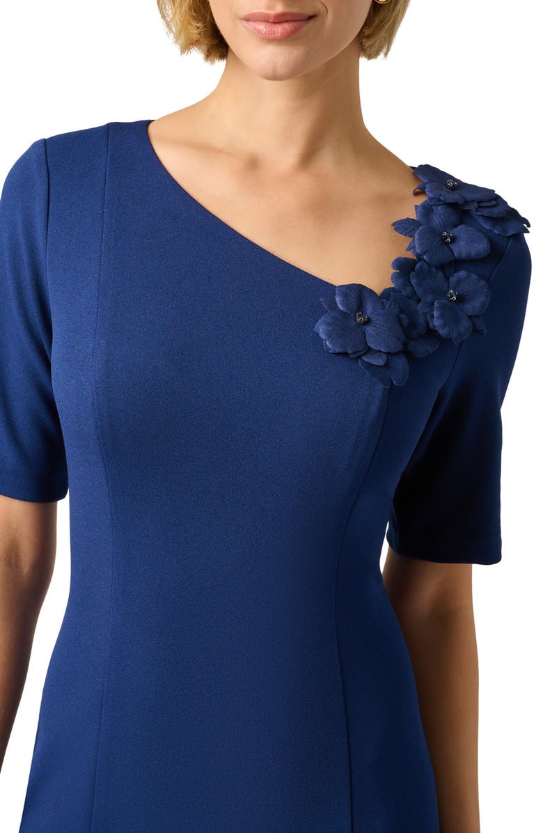 Adrianna Papell Floral Crepe Midi Dress, Alternate, color,