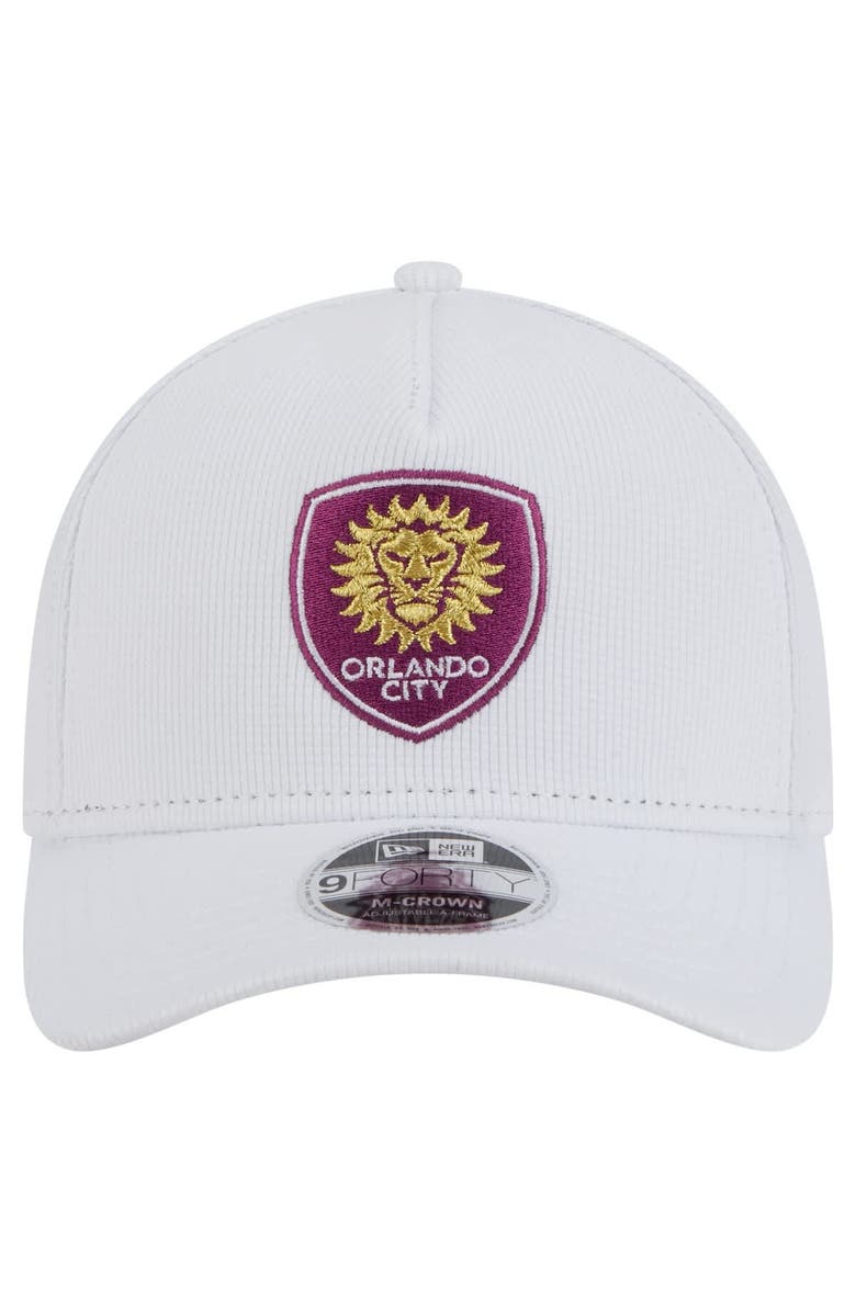 New Era Men's New Era White Orlando City SC 2025 Jersey Hook 9FORTY M-Crown Adjustable Hat, Alternate, color, White