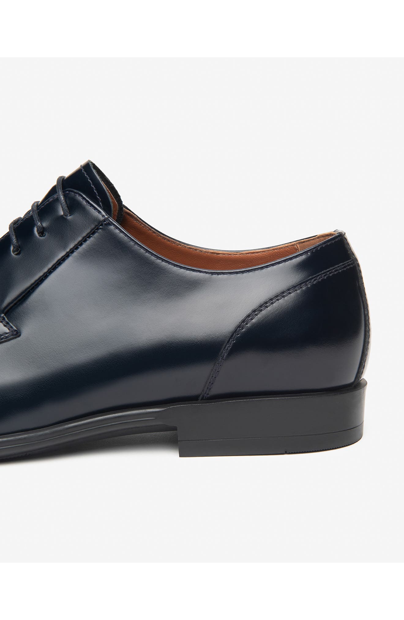 NeroGiardini Plain Toe Derby, Alternate, color, Navy