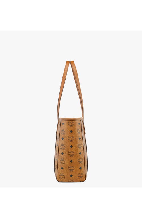 Mcm Toni Top-zip Shopper In Cognac