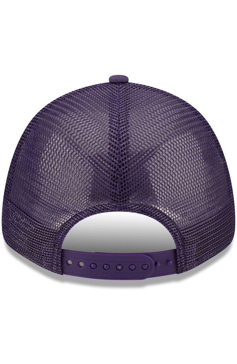 New Era Women's New Era Purple LSU Tigers 9FORTY Logo Spark Trucker Snapback Hat, Alternate, color,