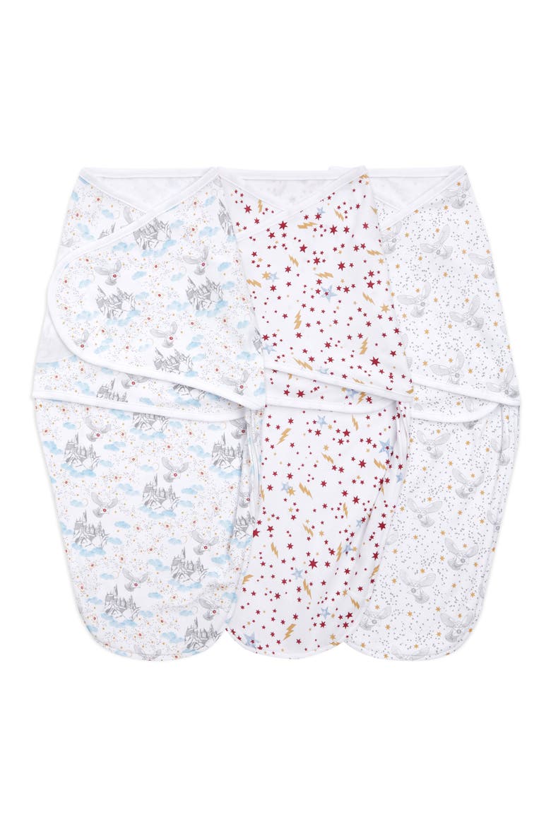 Aden & Anais Essentials Wrap Swaddle - Set of 3, Main, color, HARRY POTTER GREY