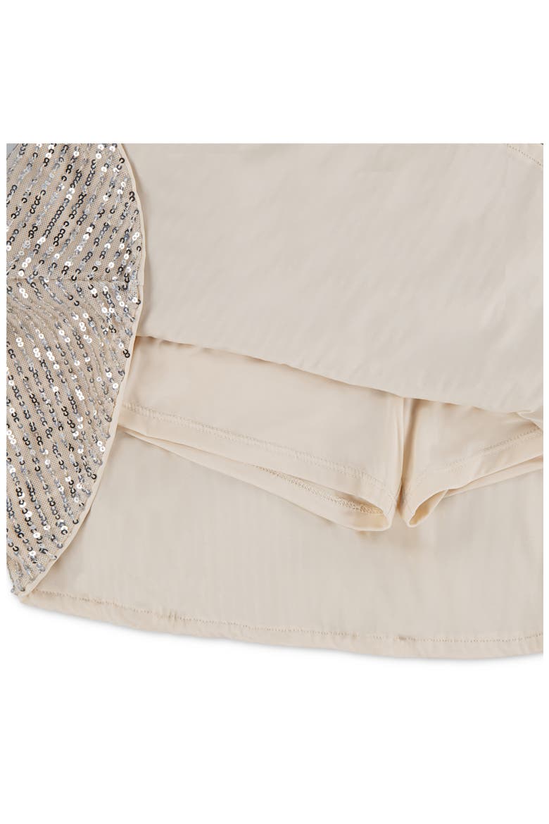 Kids' Tiered Sequin Skirt, Alternate, color, TAPIOCA