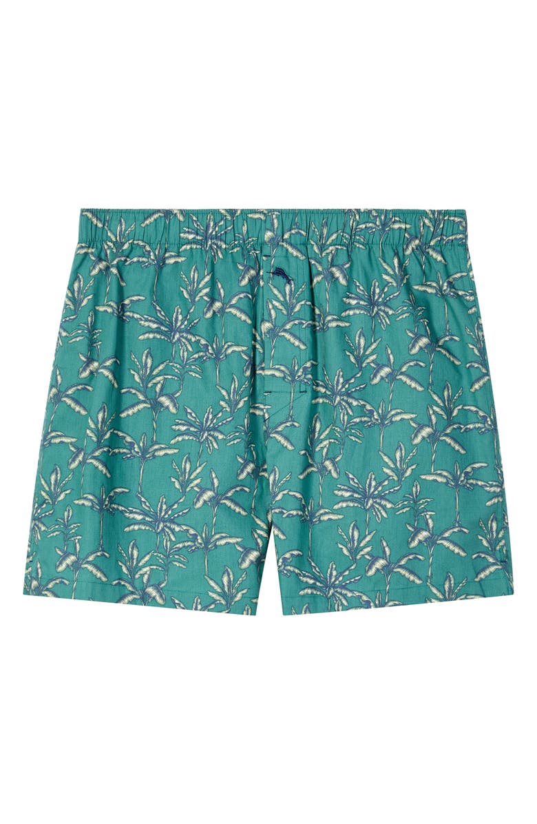 Tommy Bahama Woven Cotton Poplin Boxers, Main, color, Green Print