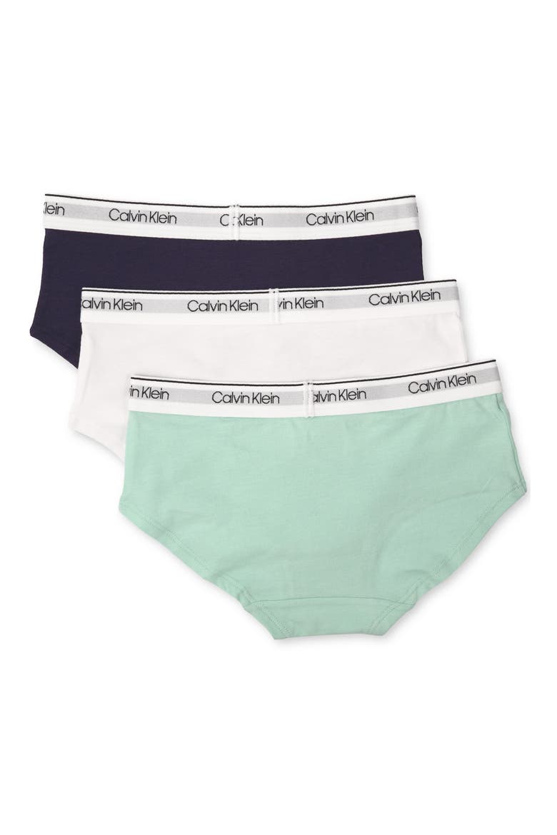 Cotton Hipsters - Pack of 3, Alternate, color, GREEN/ WHITE/ BLACK