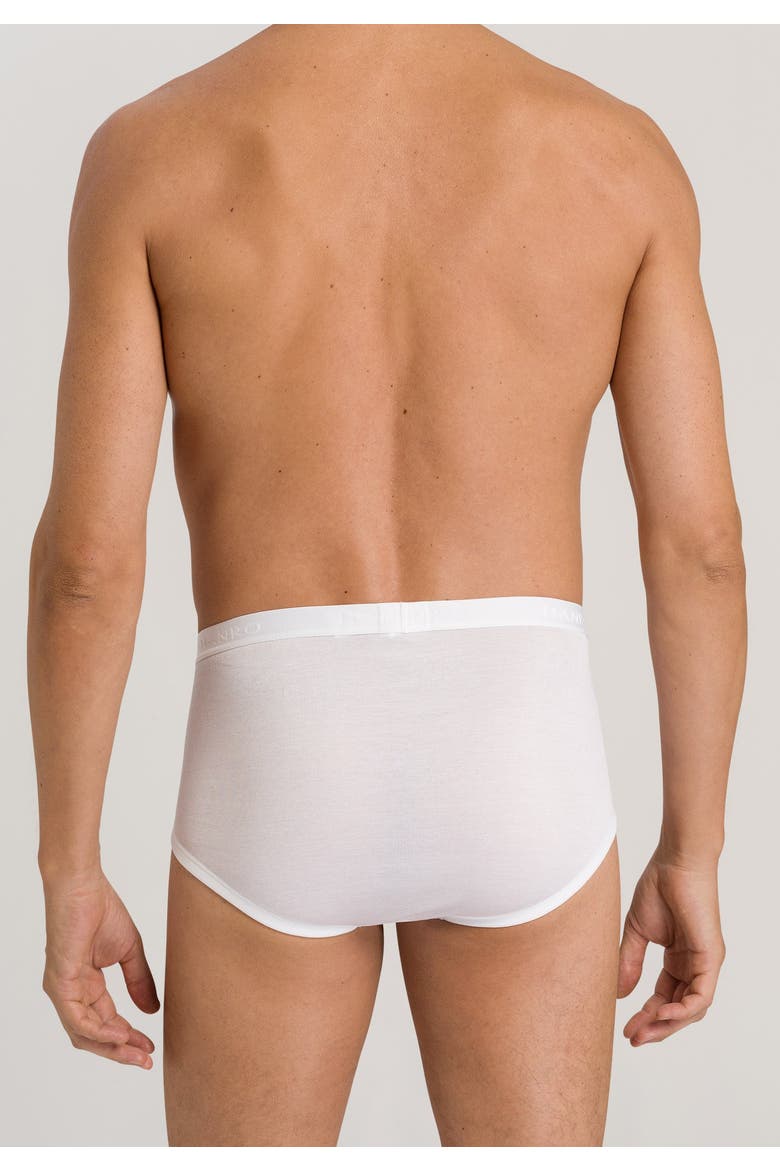 Cotton Pure Cotton Full Brief With Fly, Alternate, color, White