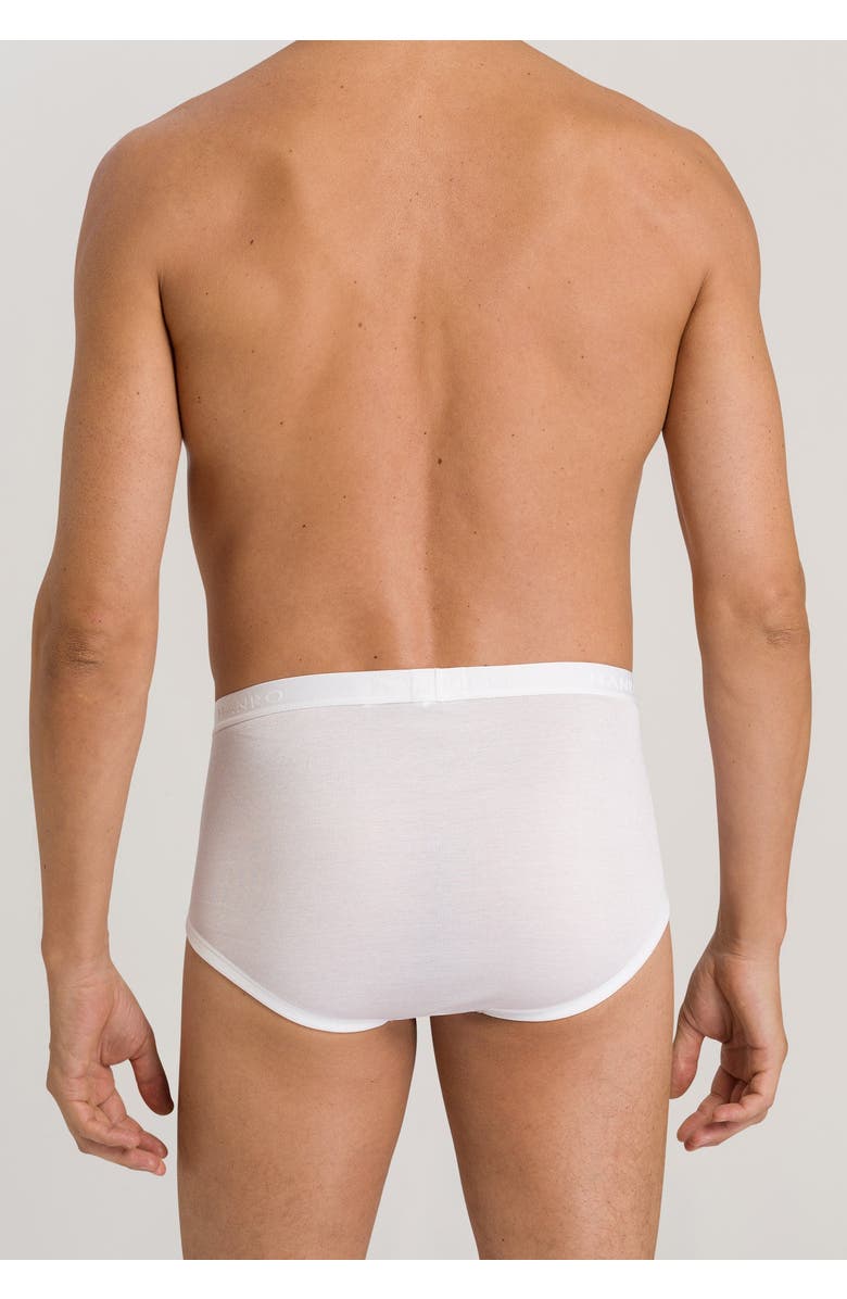 Hanro Cotton Pure Cotton Full Brief With Fly, Alternate, color, White