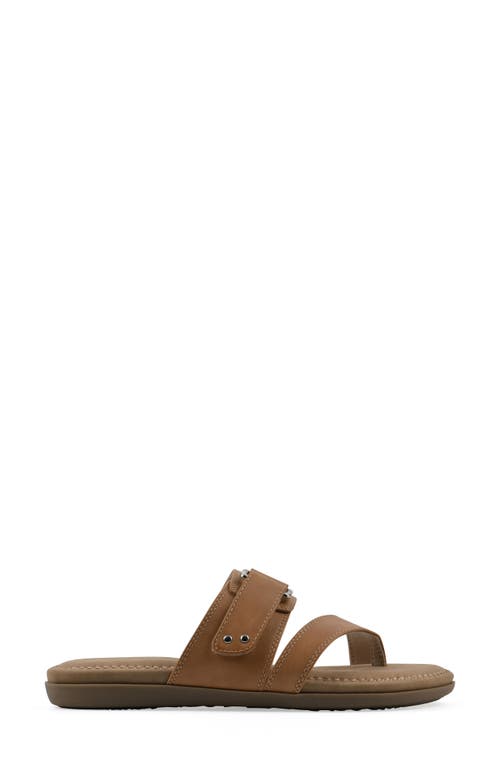 Cliffs By White Mountain Fancify Toe Loop Sandal In Natural Burnished Smooth