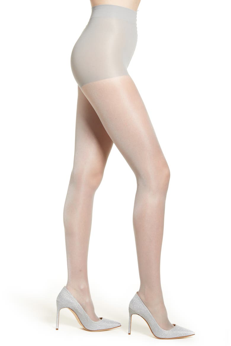 Shimmer Sheer Tights, Main, color, SILVER