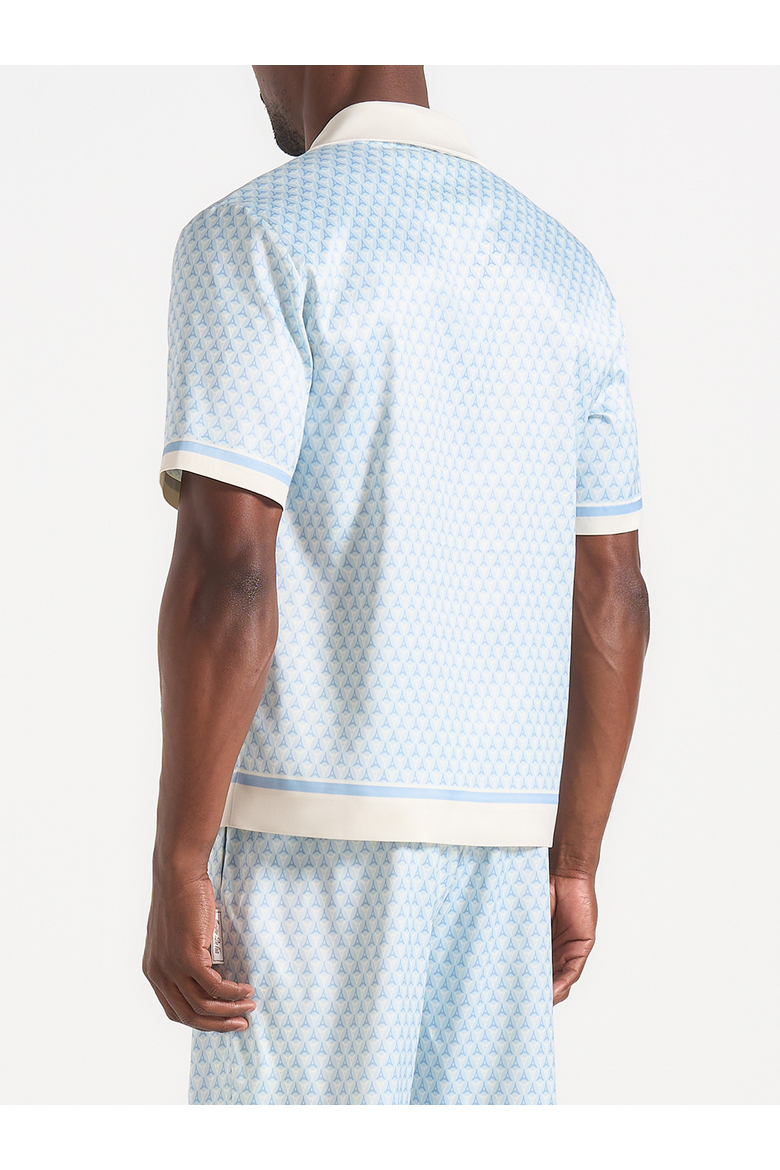 Idriss Eiffel Monogram Resort Shirt, Alternate, color, Pale Blue