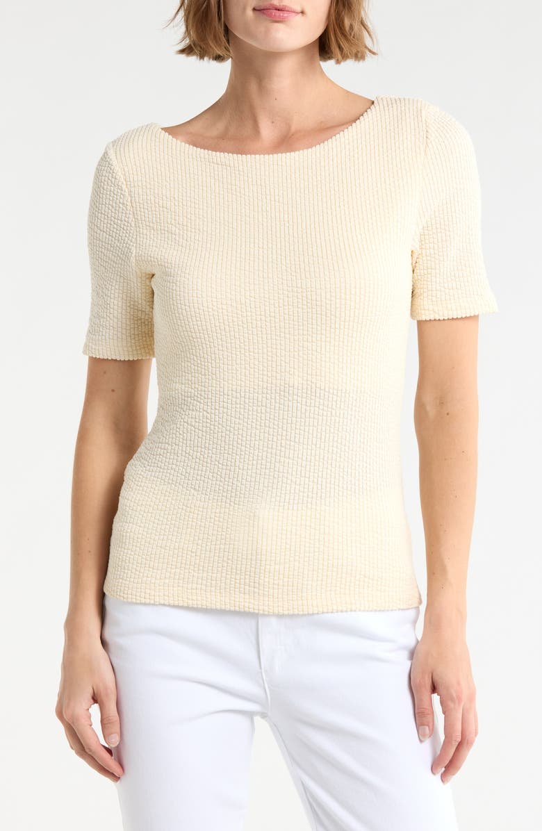DR2 by Daniel Rainn Boat Neck Knit T-Shirt, Main, color, White Smoke