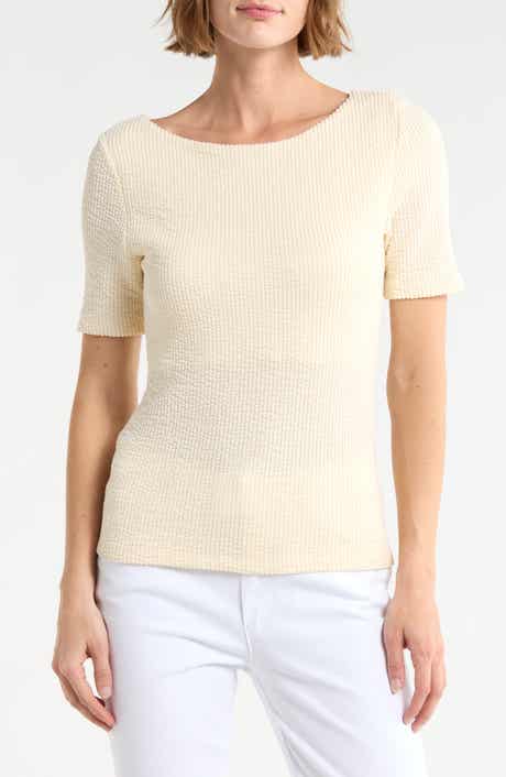 DR2 by Daniel Rainn Boat Neck Knit T-Shirt