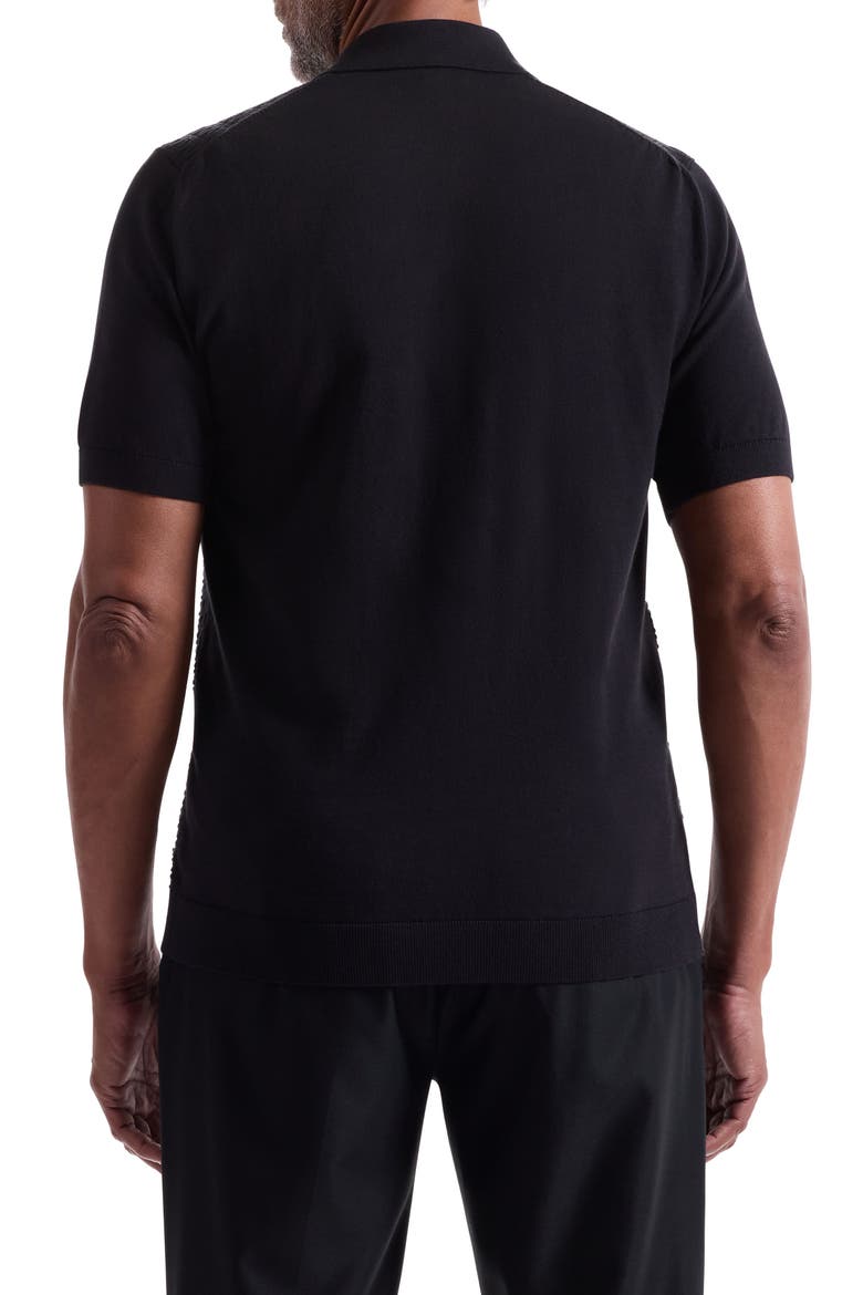Short Sleeve Cardigan, Alternate, color, BLACK