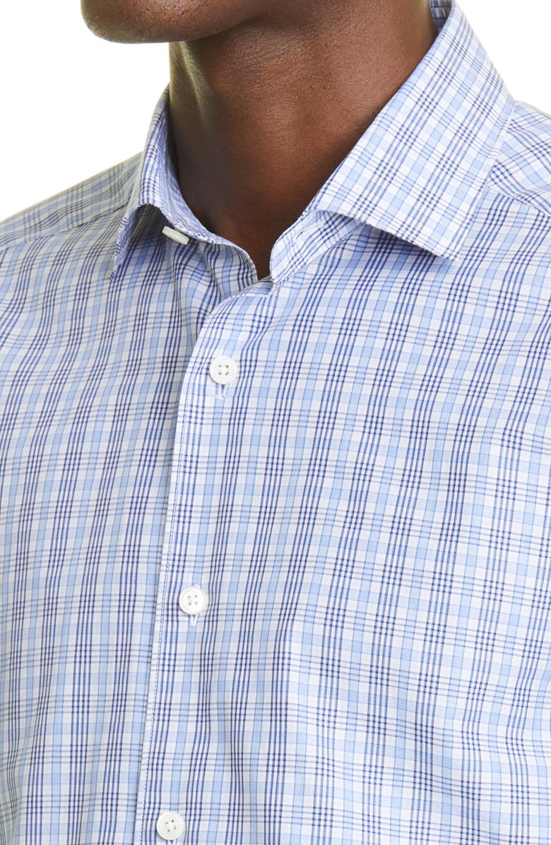 ZEGNA Centoquaranta Twill Button-Up Shirt, Alternate, color, 