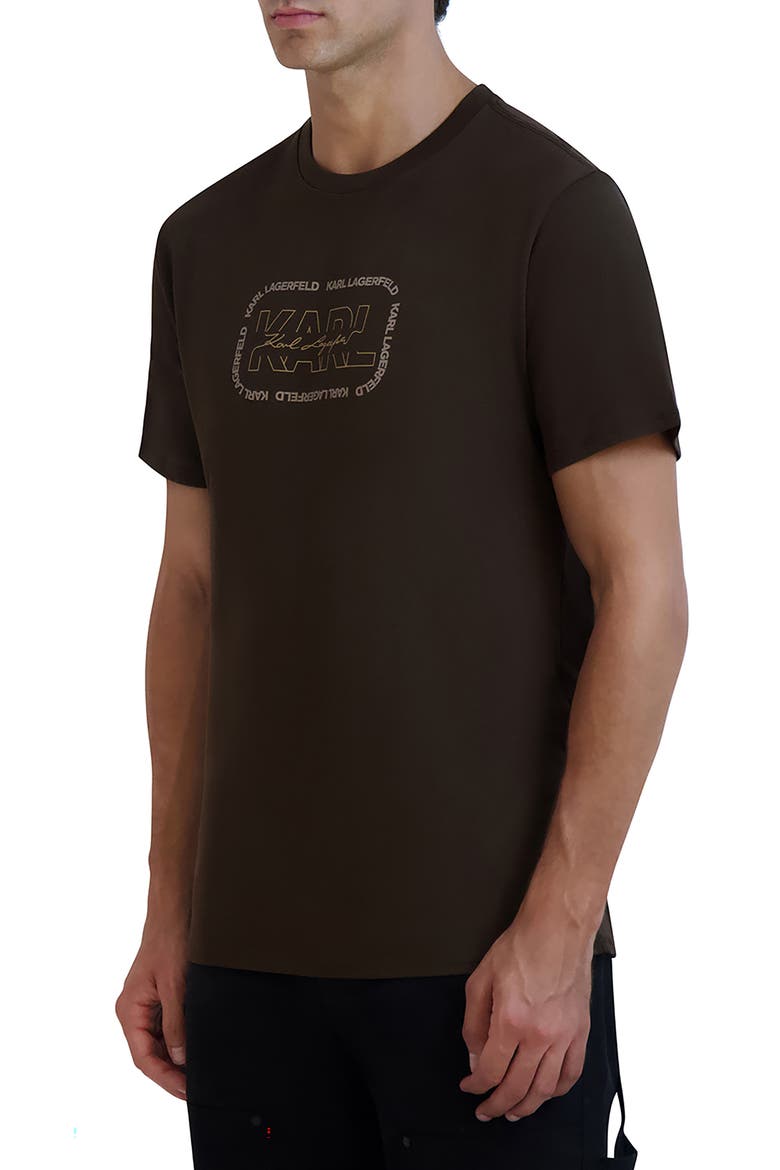 Outline Square Logo Graphic Print T-Shirt, Alternate, color, DEMITASSE