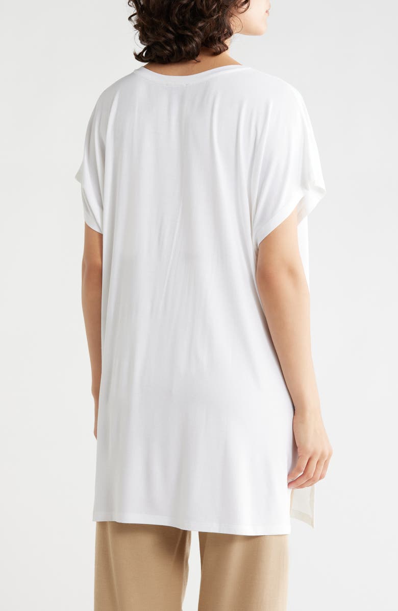 Eileen Fisher V-Neck Long Boxy Top, Alternate, color,