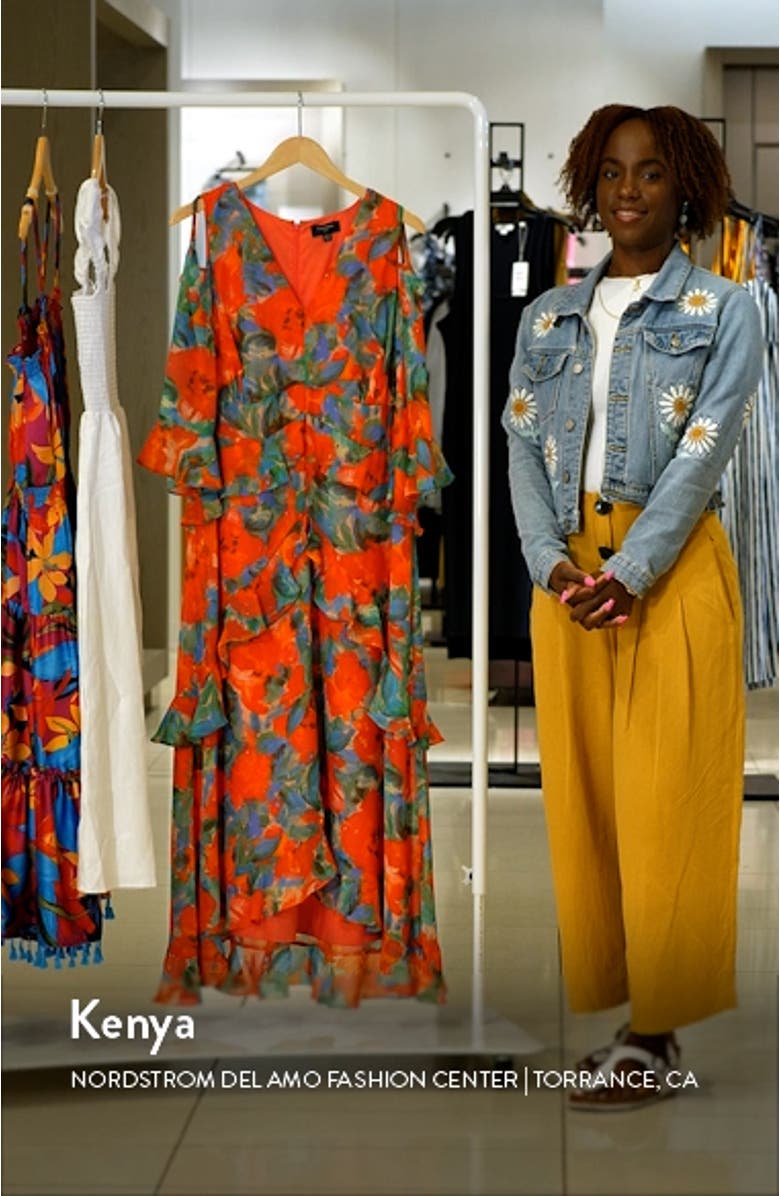 Rufffle Cold Shoulder Maxi Dress, sales video thumbnail