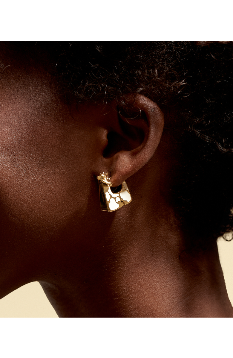 Hey Harper Moo Earrings, Alternate, color, Gold