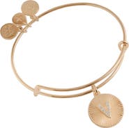 Alex and Ani Pave Starburst Texture Initial Bangle Bracelet