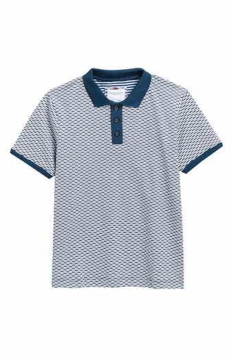 DENIM AND FLOWER Kids' Contrast Trim Cotton Knit Polo