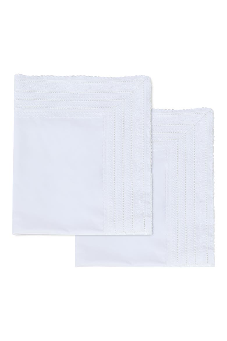 Elizabeth Lace Euro Shams, Alternate, color, WHITE
