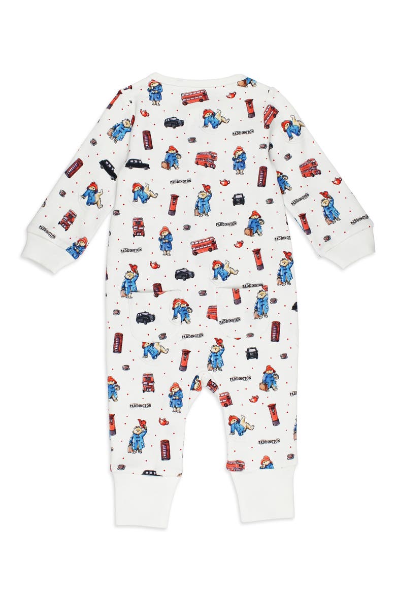 London Paddington Organic Cotton Zip Romper, Alternate, color, LONDON PADDINGTON