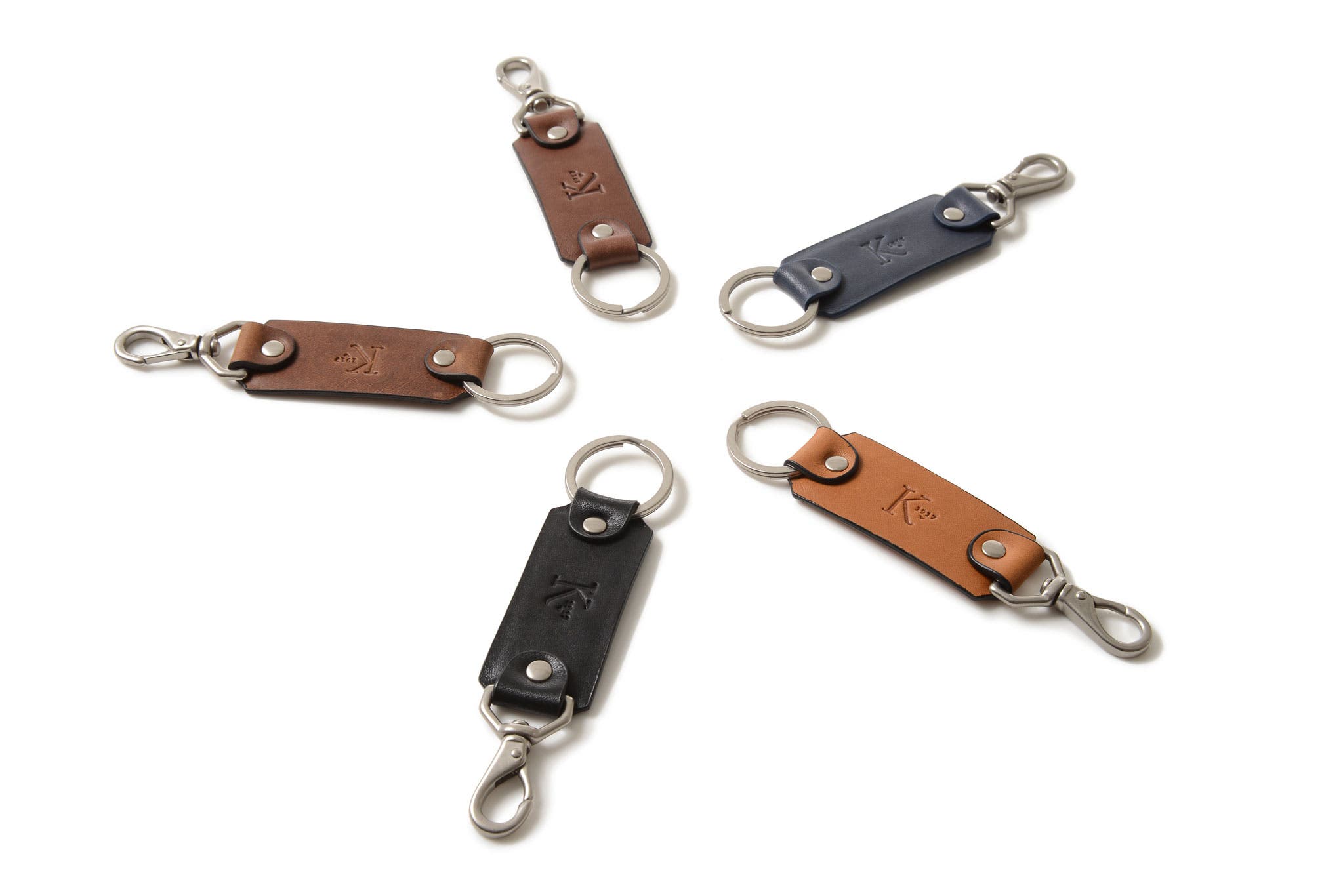 Preston Leather Swivel Hook Key Chain, Alternate, color, Brown