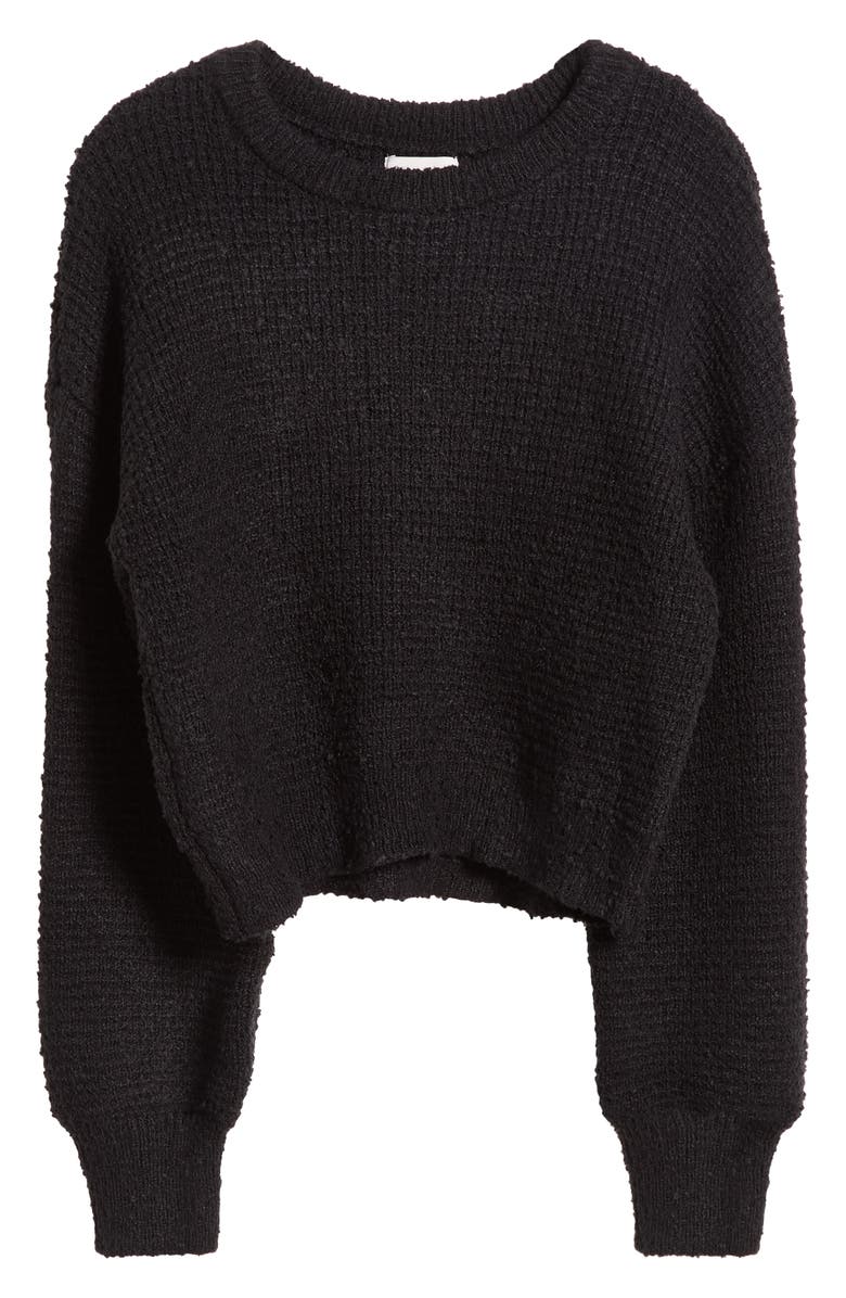 PacSun Waffle Stitch Sweater, Alternate, color, Anthracite