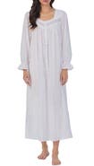 Eileen West Long Sleeve Cotton Dobby Nightgown