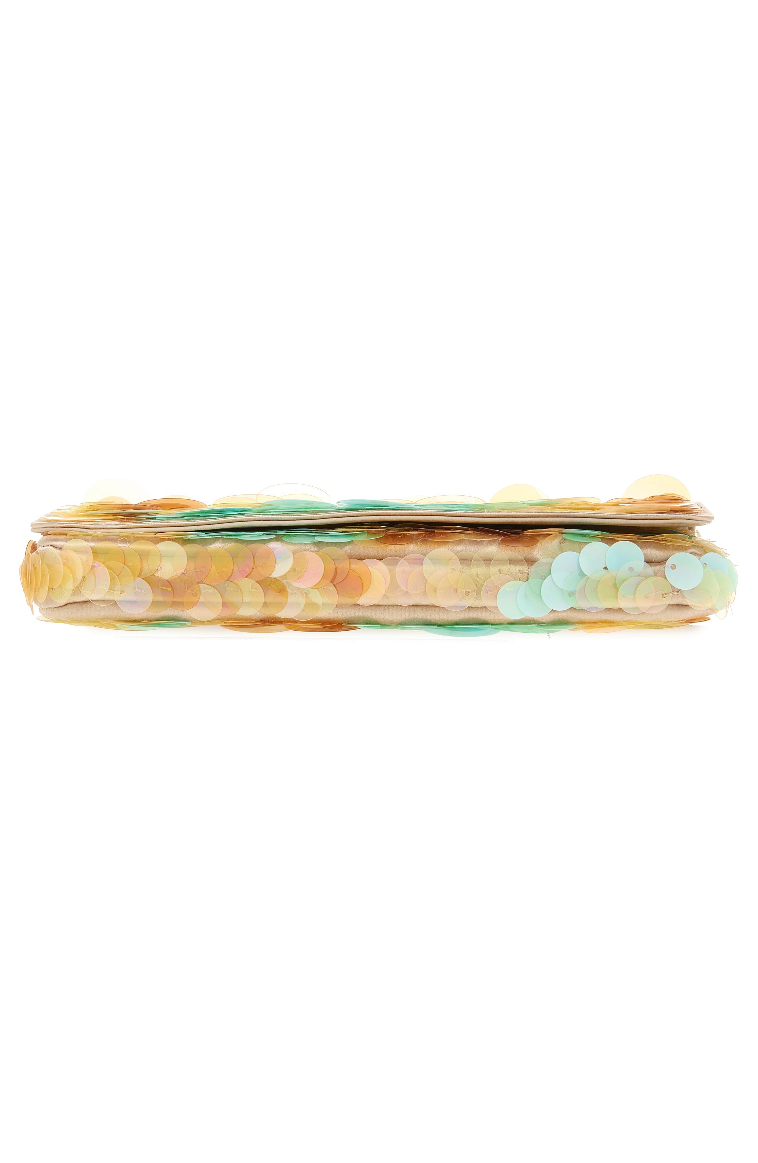 Rabanne Sparkle Baguette, Alternate, color, Peach/ Silver