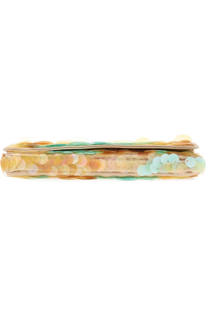 Rabanne Sparkle Baguette, Alternate, color, Peach/ Silver