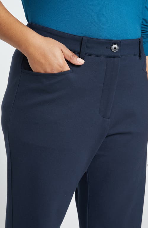 Universal Standard High Waist Stretch Ponte Cigarette Pants In Blue