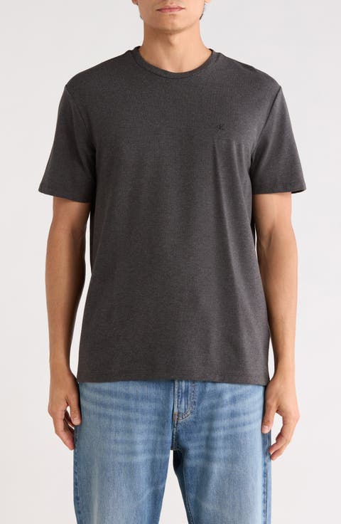 Classic Fit Heathered Stretch Cotton Piqué T-Shirt