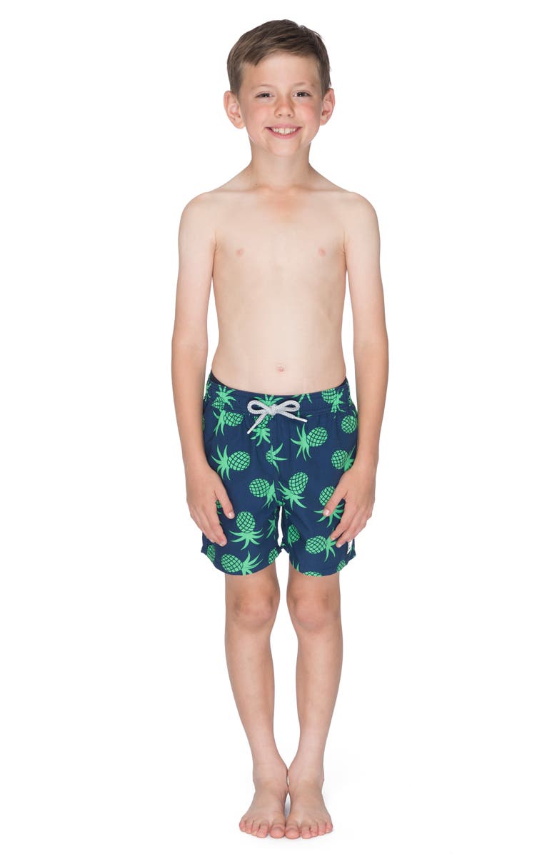 Tom & Teddy Pineapple Swim Trunks, Alternate, color,