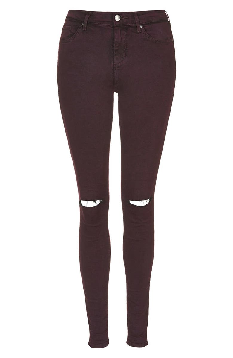 Topshop Moto Destructed Ultra Skinny Jeans, Alternate, color, 