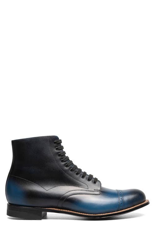 Stacy Adams Madison Cap Toe Lace Up Boot In Blue