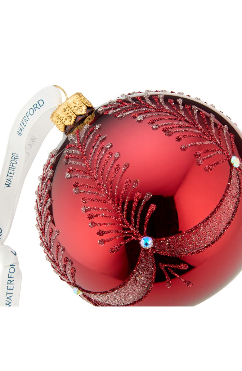 Waterford Holiday Heirlooms Red Bauble Glass Ornament, Alternate, color, Multi