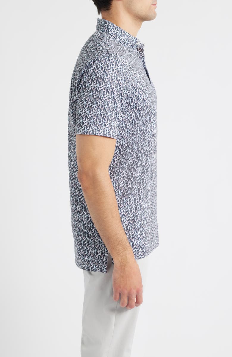 johnnie-O Toco Toucan Print Performance Jersey Polo, Alternate, color, Black