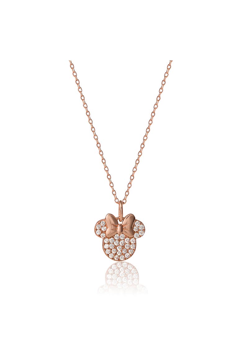 Pavé Pendant Necklace in Rose Gold-Tone, Alternate, color, Rose Gold/Clear
