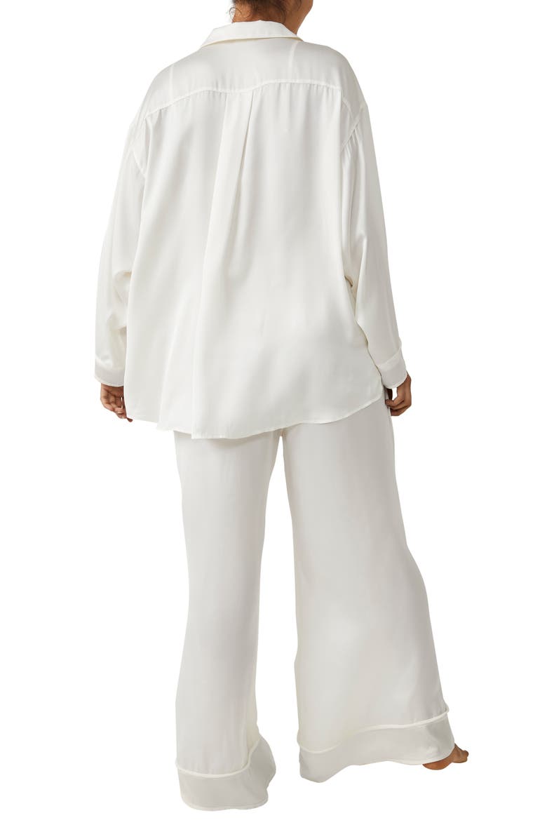 Free People Dreamy Days Pajamas, Alternate, color, Ivory