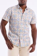 Robert Graham Holmes Short Sleeve Cotton Dress Shirt