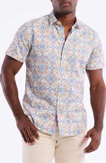 Robert Graham Holmes Short Sleeve Cotton Dress Shirt