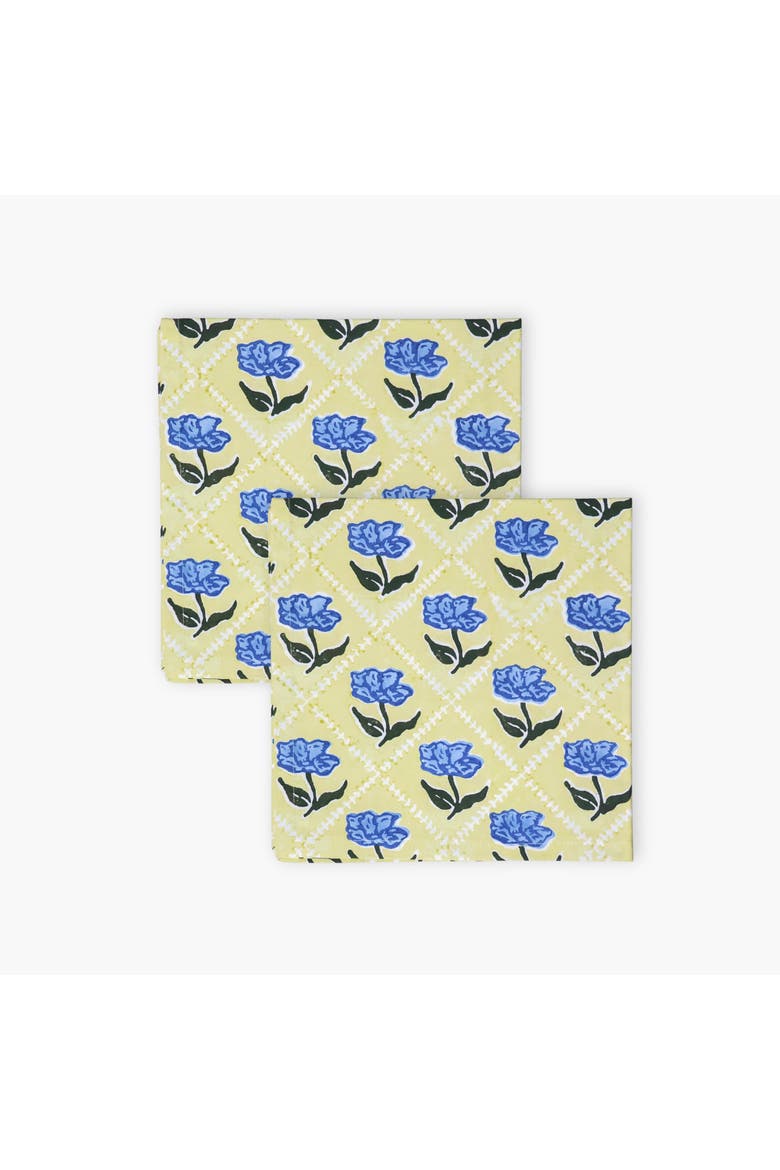 Noor Table Napkin Set of 2, Main, color, Butter Yellow