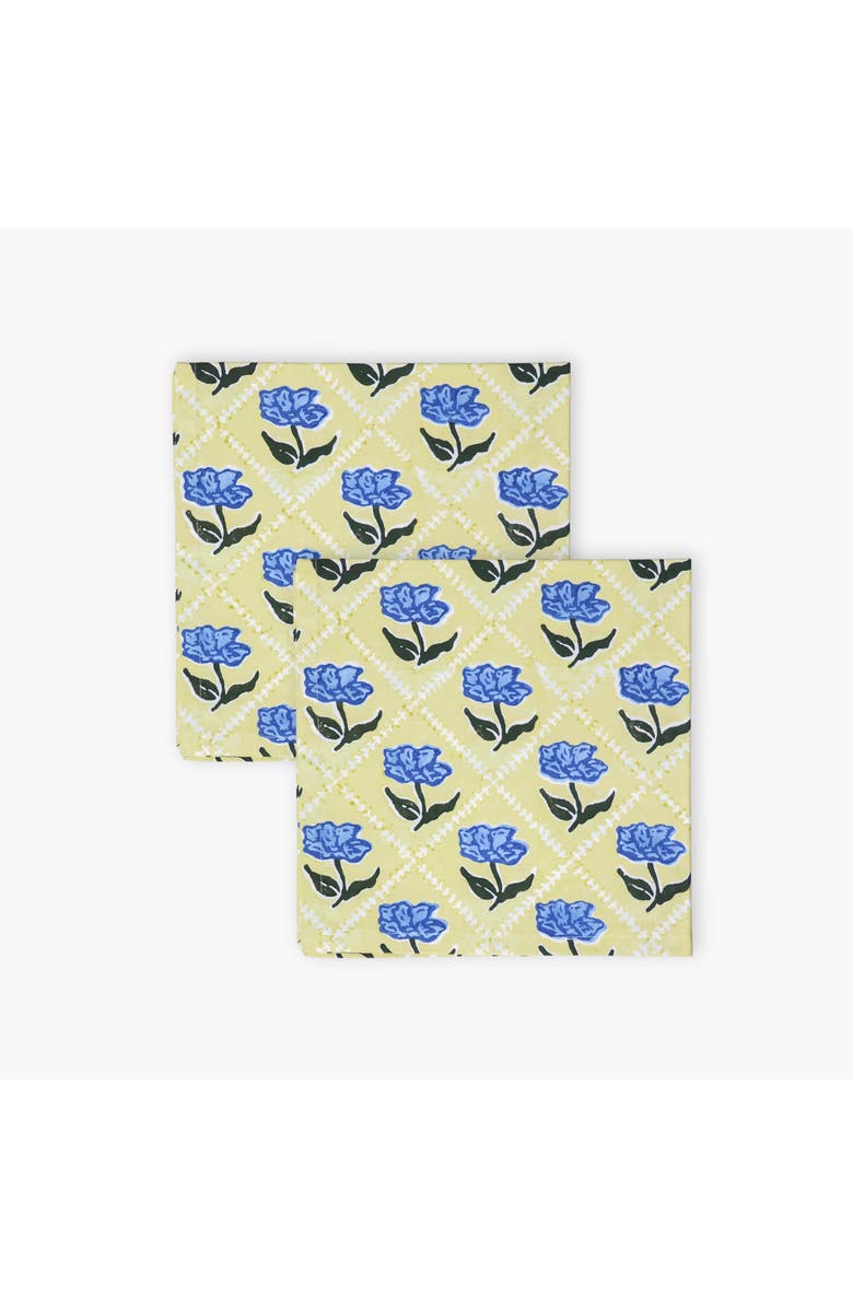 Banyan & Birch Noor Table Napkin Set of 2, Main, color, Butter Yellow