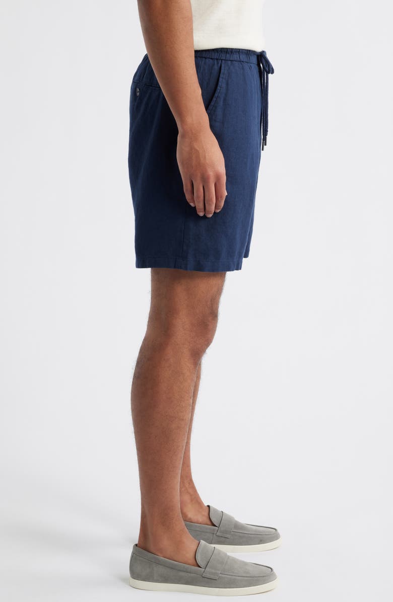 Nordstrom Hybrid City Flat Front Linen Shorts, Alternate, color, Navy Blazer