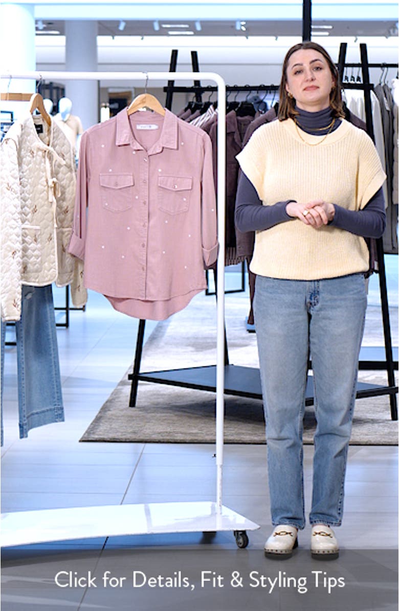 Pretty Stars Embroidered Button-Up Shirt, sales video thumbnail